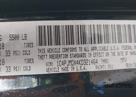 2019 Jeep Cherokee Limited 4X4 from USA, damaged, VIN 1C4PJMDX4KD321464